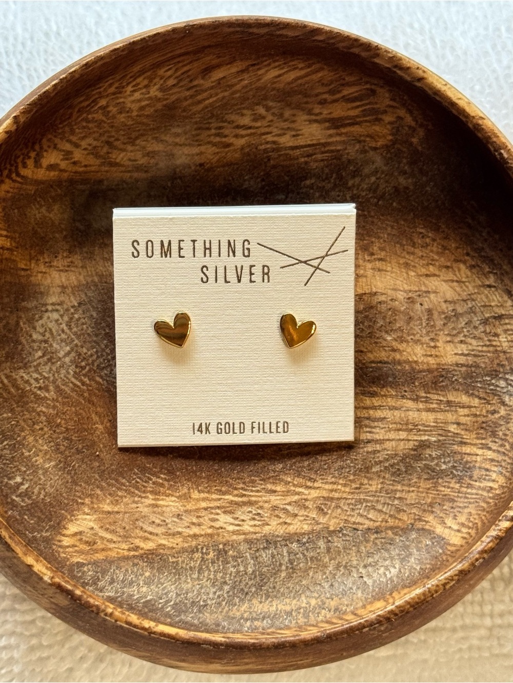 14K Gold Filled Heart Stud Earrings